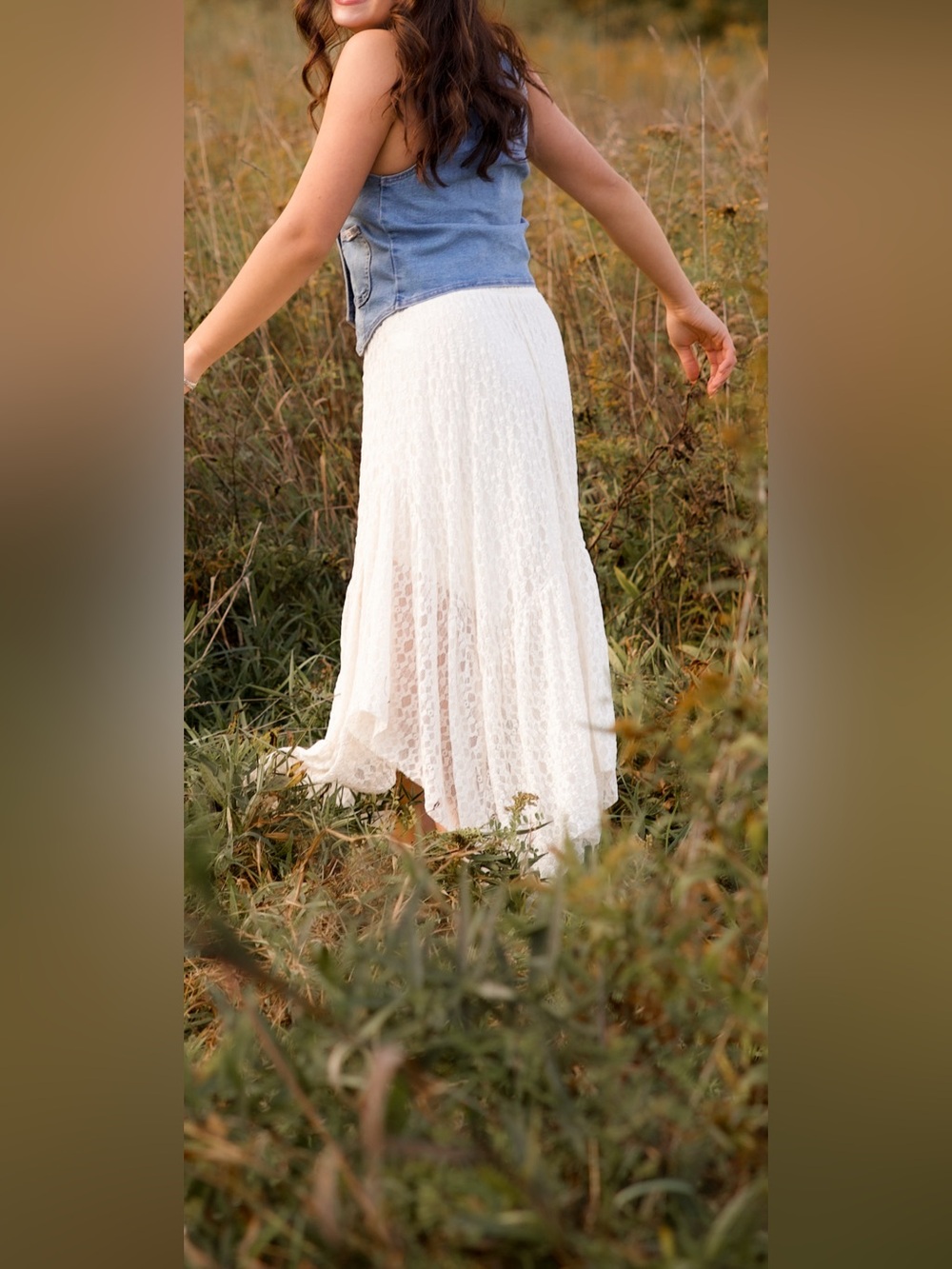 White Lace Maxi Skirt